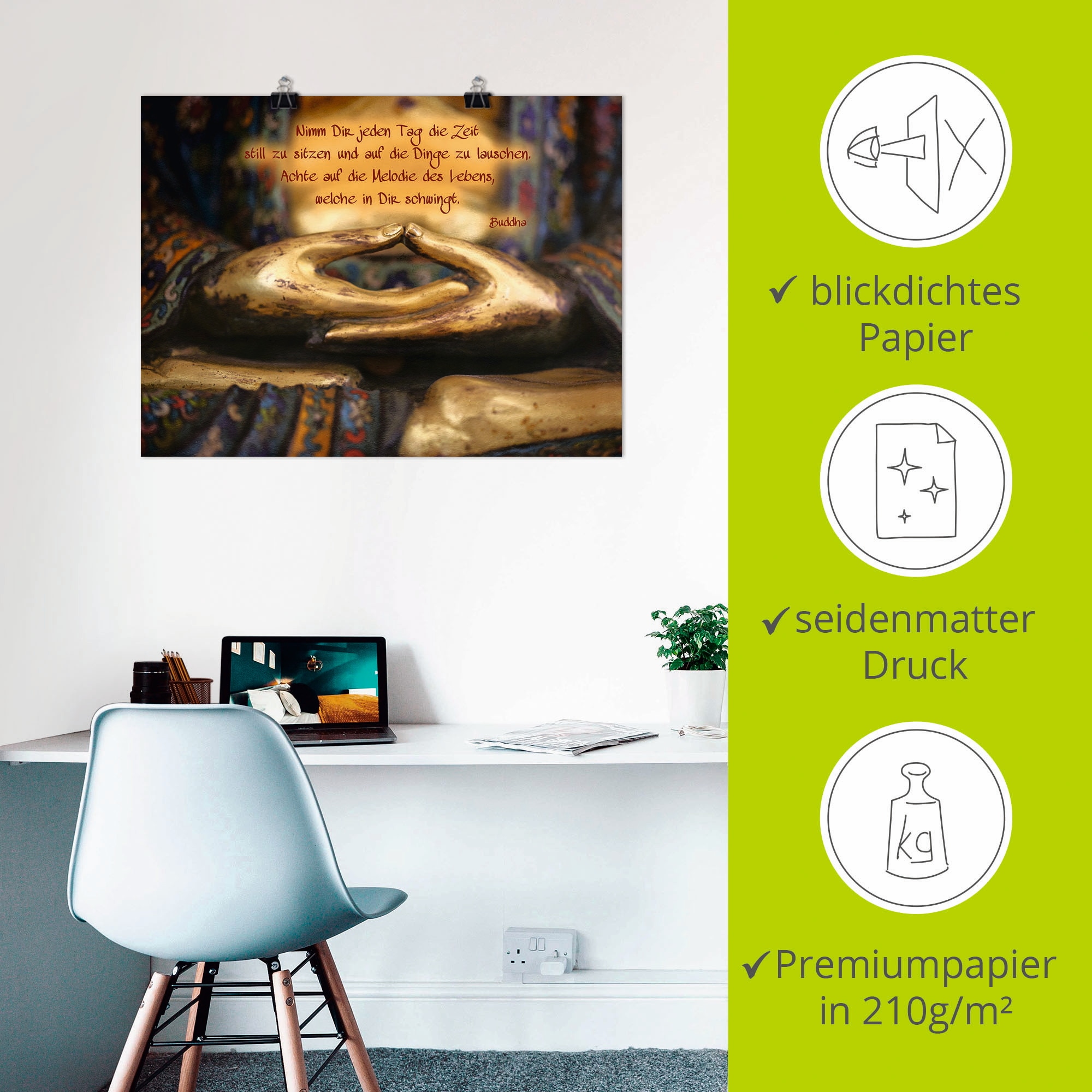 Artland Wandbild »Weisheit« Religion 1 Stk. tlg. als Leinwandbild, Poster, Wandaufkleber in verschied. Grössen
