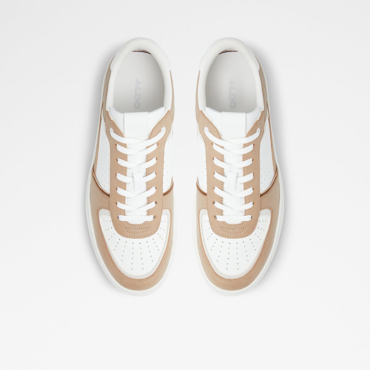 Drishtia White Synthetic Perf Men Low top