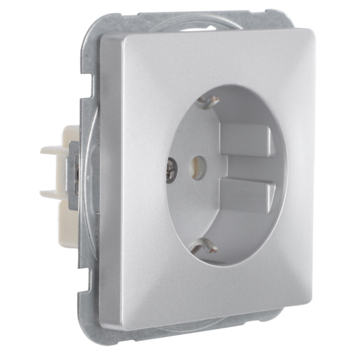 GAMMA Everest Enkel Geaard Stopcontact Aluminium