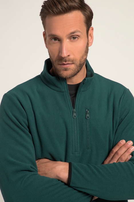 JAY-PI Fleece-Troyer, Bikewear, Langarm, Kragen mit Zipper,