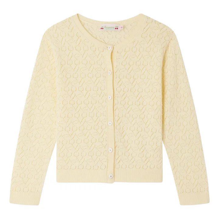 Bonpoint Cardigan Cherry Ajouré | Taupe
