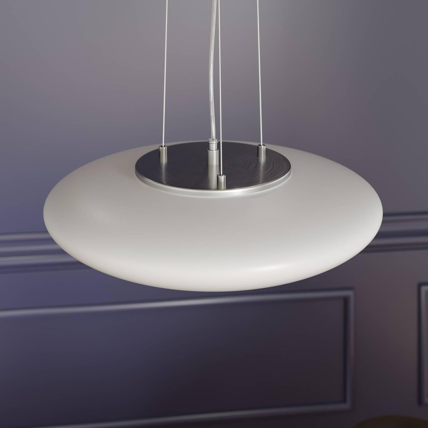 Lindby LED Pendelleuchte Gunda dimmbar (Modern) in Weiß aus Glas (1 flammig,) - Hängelampe Esstischlampe Hängeleuchte Wohnzimmerleuchte