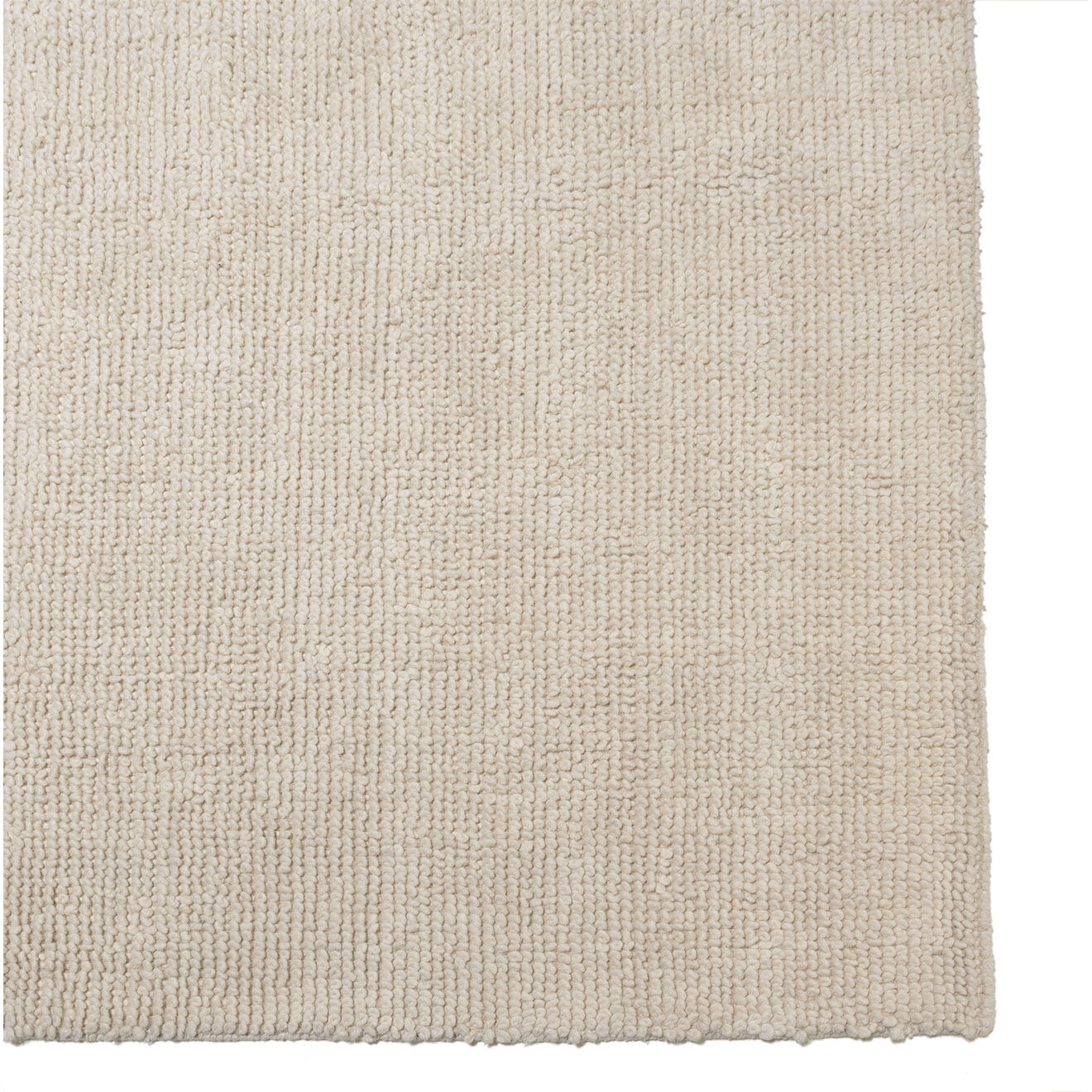 Macabane Tapis en Laine bouclée Sacha ivoire - 290x200 cm
