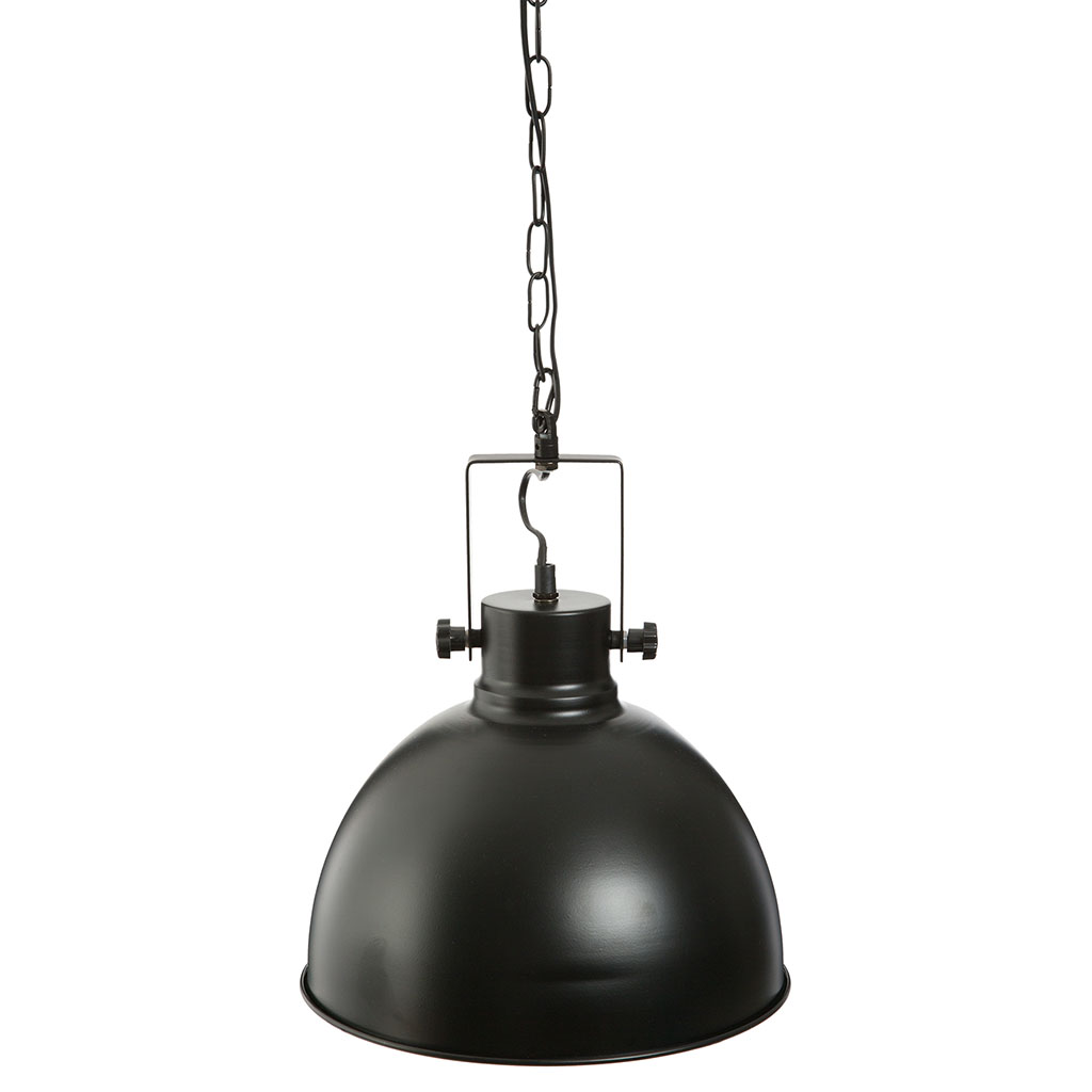 Suspension métal ronde noire D 30x26cm