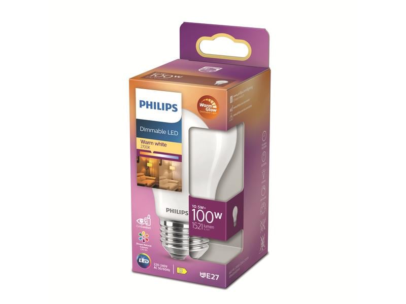 Philips Lampe LEDcla 100W E27 A60 FR WGD90 Warmweiss Warmweisses LED-Leuchtmittel A60 mit mattem Glas