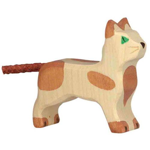 Holztiger kat staand 6 cm