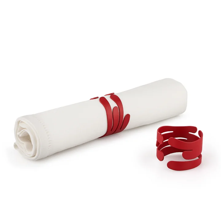 Alessi - Barkring Serviettenhalter, rot (2er-Set)