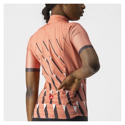 Maillot Manches Courtes Castelli Pendio Orange / Gris