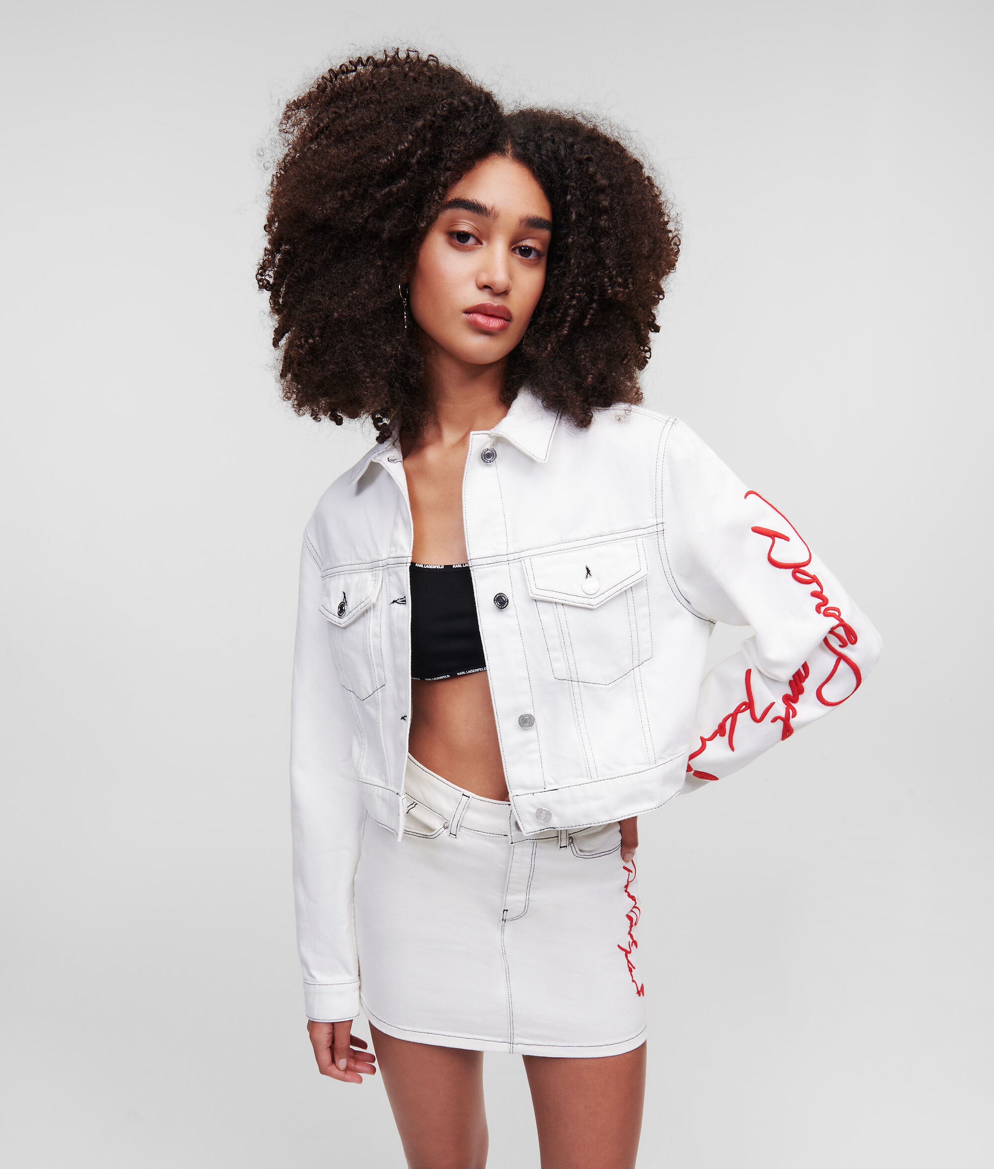 VESTE EN JEAN CROPPED DS x KARL LAGERFELD