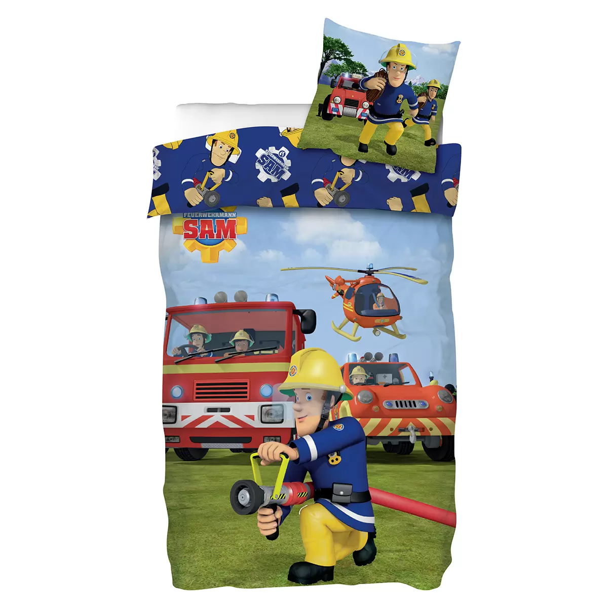 Bettwäsche-Set Feuerwehr Sam Bunt