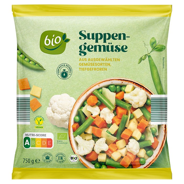 BIO Bio-Gemüsesortiment 750 g, Suppengemüse