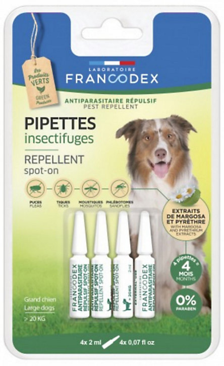 Pipette répulsive pour grand chien