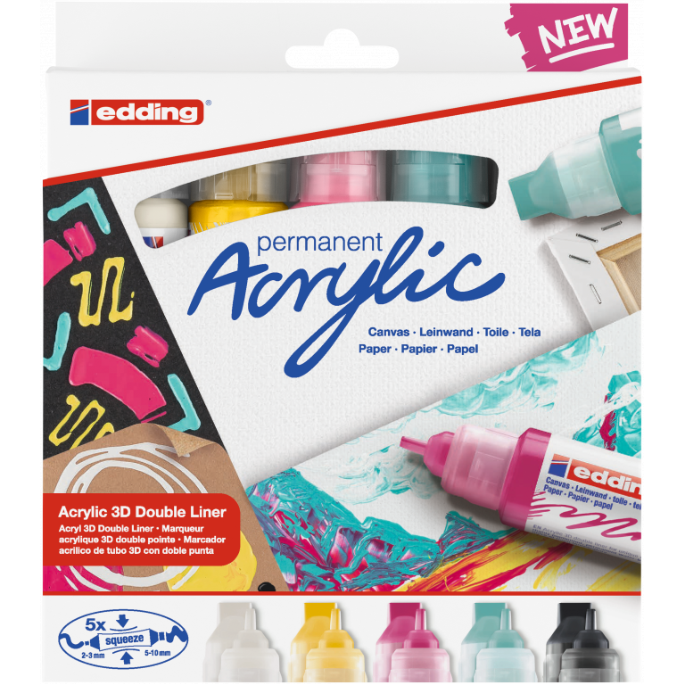 Edding 5400 Acrylic 3D Double Liner, Set