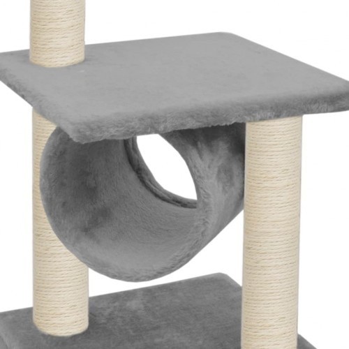 Arranhador para gatos com hastes de sisal, cinza