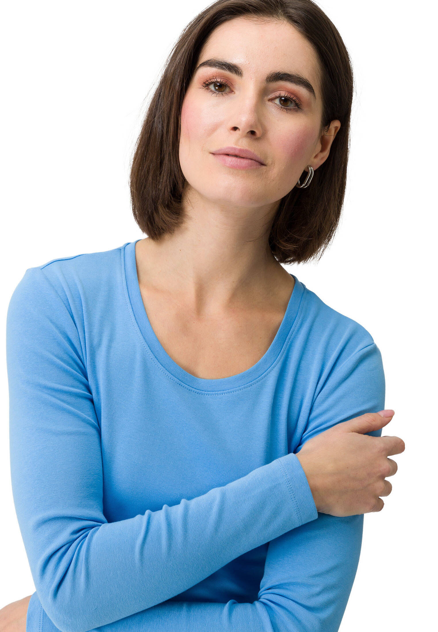 zero| Damen Shirt mit Rundhalsausschnitt
