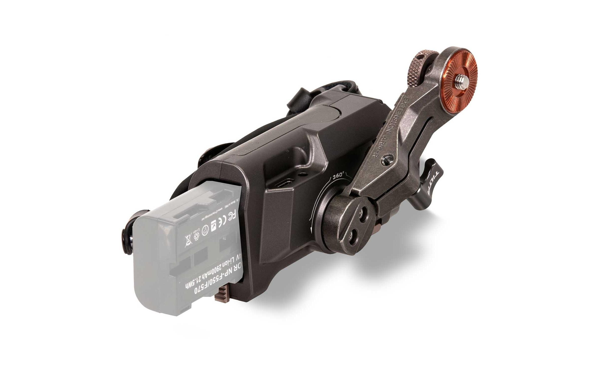 Left Side Advanced Power Handle with R/S Type V - Tilta Gray<br>Wird an der linken Seite der Tiltaing-Kamerakäfige befestigt