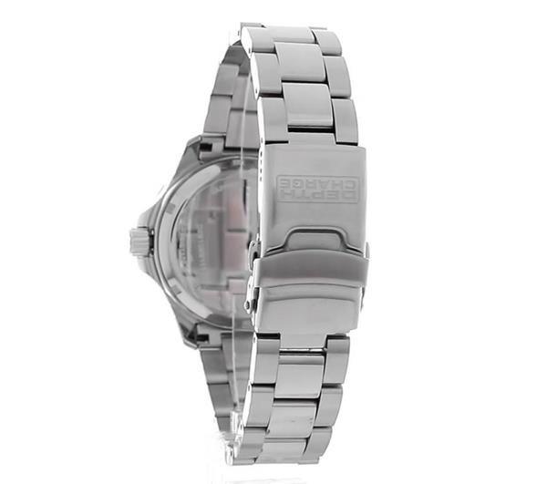 Depth Charge Stainless Steel Black Dial Dive Watch