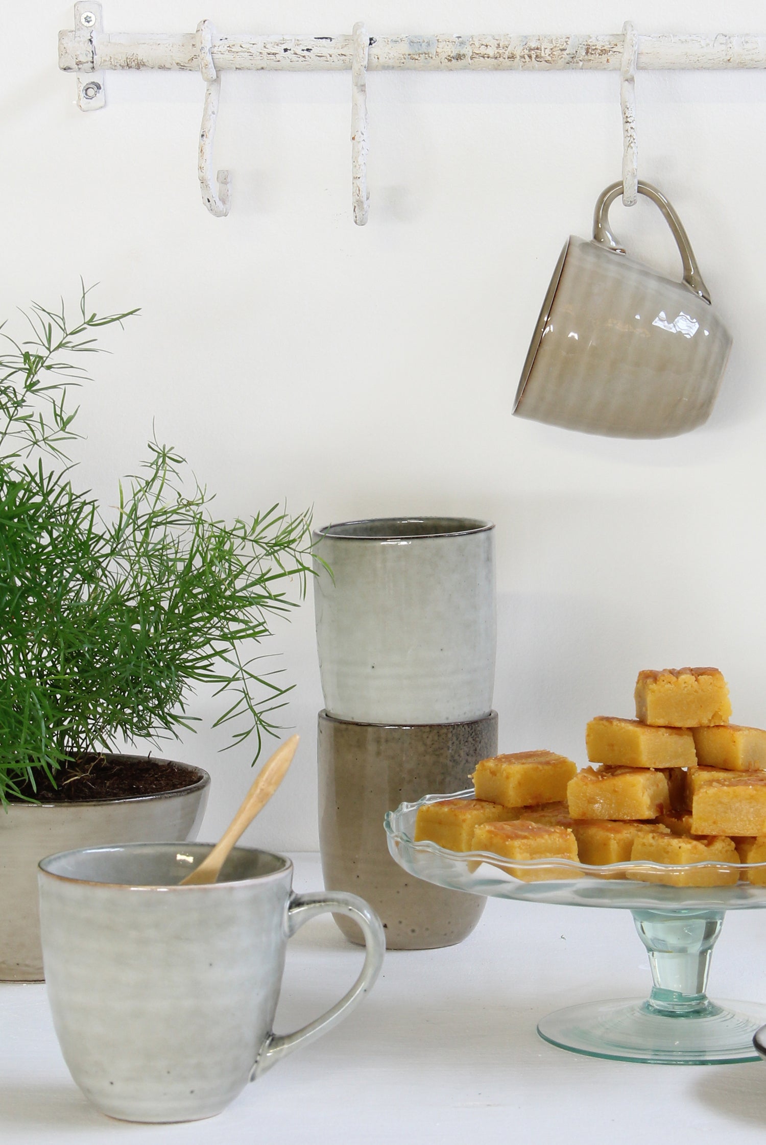 Mica Decorations mok Tabo grijs D 8 H 8 cm
