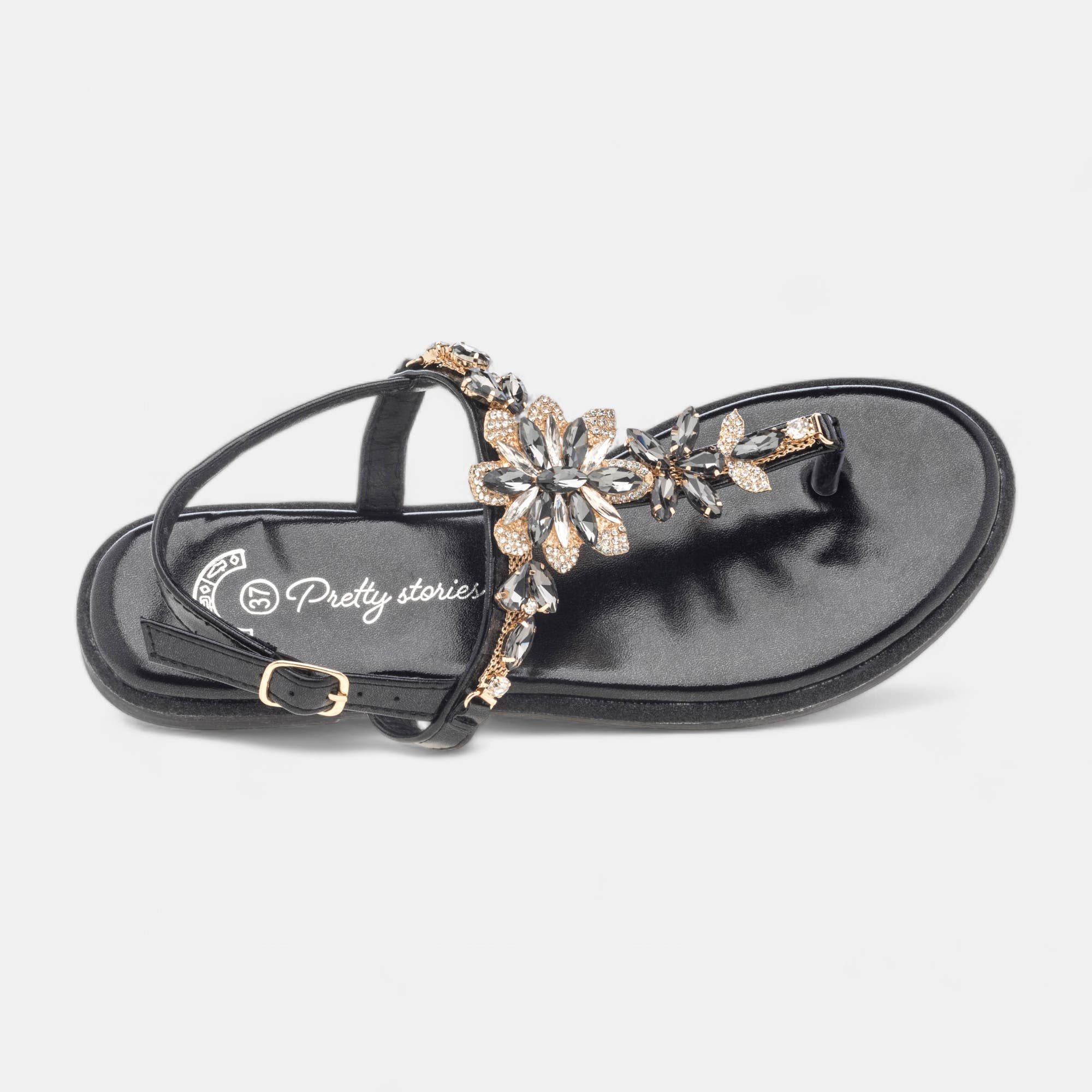 Nu-pieds Femme noir