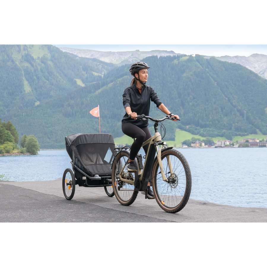tfk Fahrradanhänger Velo inklusive Deichsel Schwarz