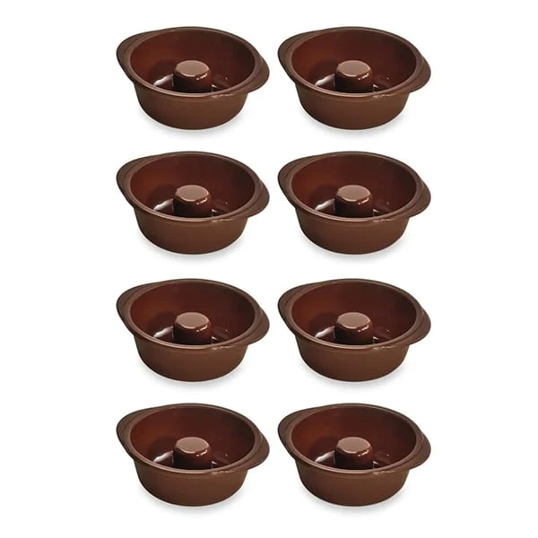 Lot de 8 Flexi'moules à baba ou savarins en silicone Mathon
