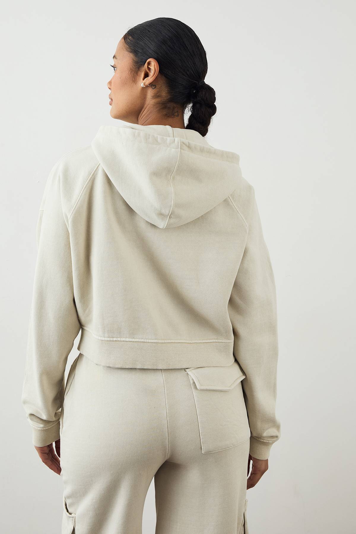 Sweat à casynthétiqueche zippé DSGN Studio Premium poids lourd délavé coupe boxy