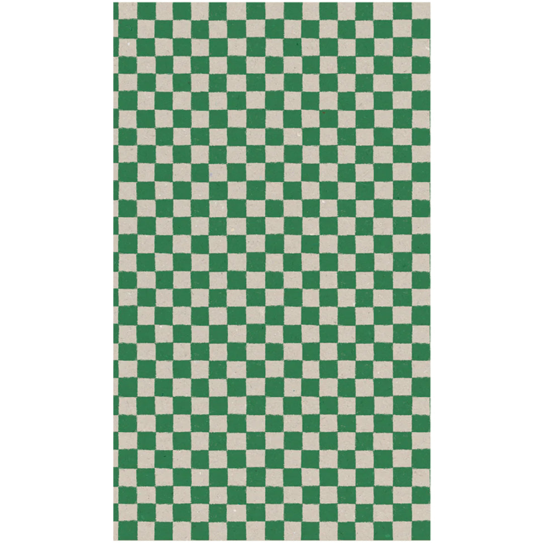 maileg inpakpapier checker - green - 10 m
