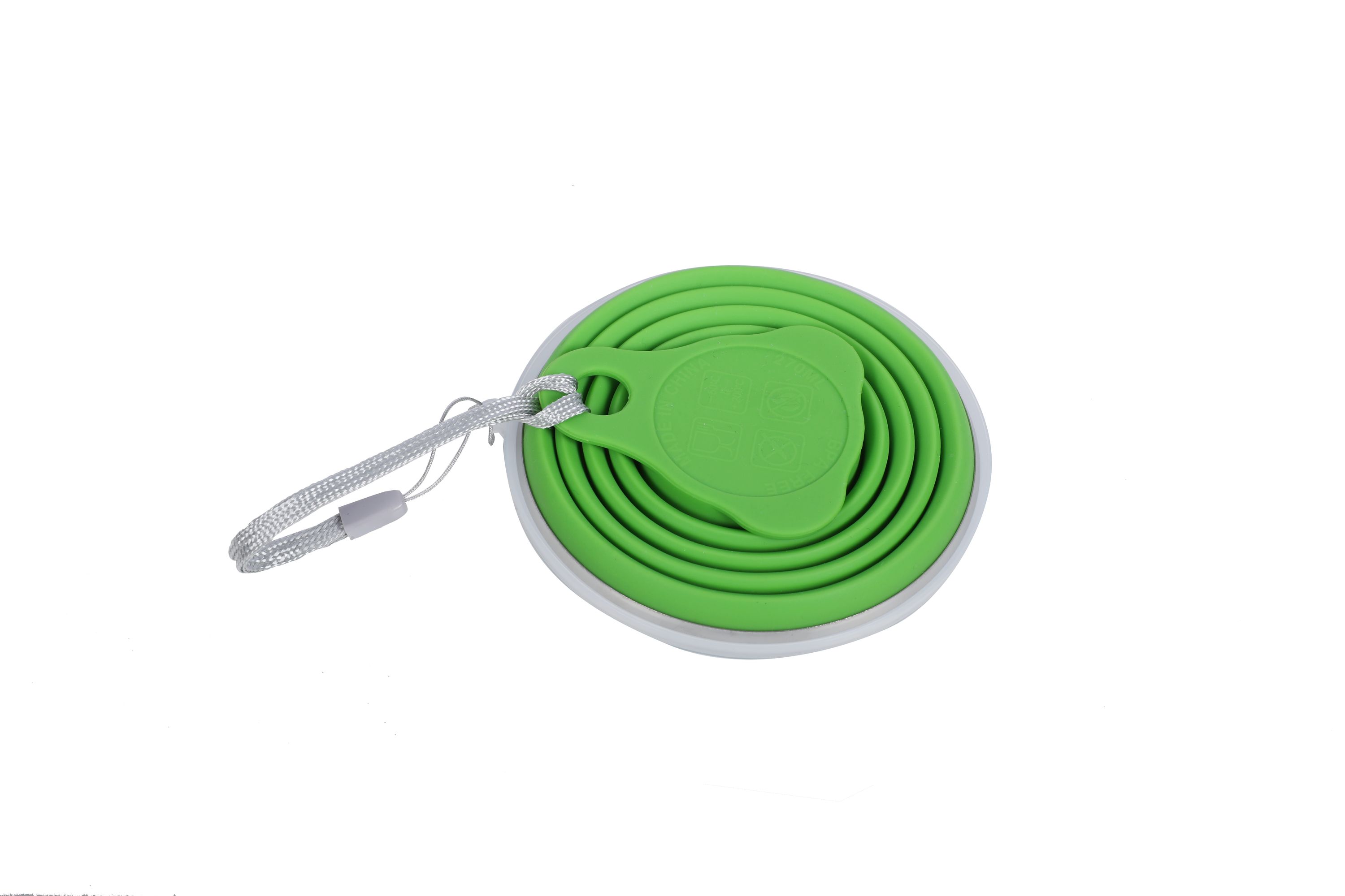 Becher Silikon faltbar grün 270 ml