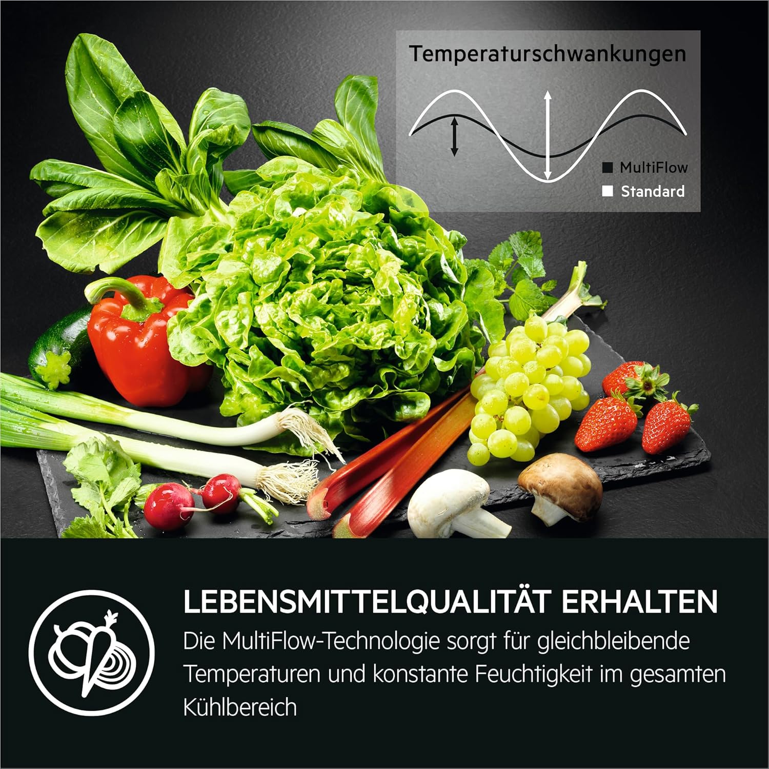 AEG TSC6M183ES Einbau-Kühl-Gefrierkombination / Serie 6000 mit TwinTech / 1780 mm / Gefrierteil unten / 249 L / NoFrost / Schlepptür / E