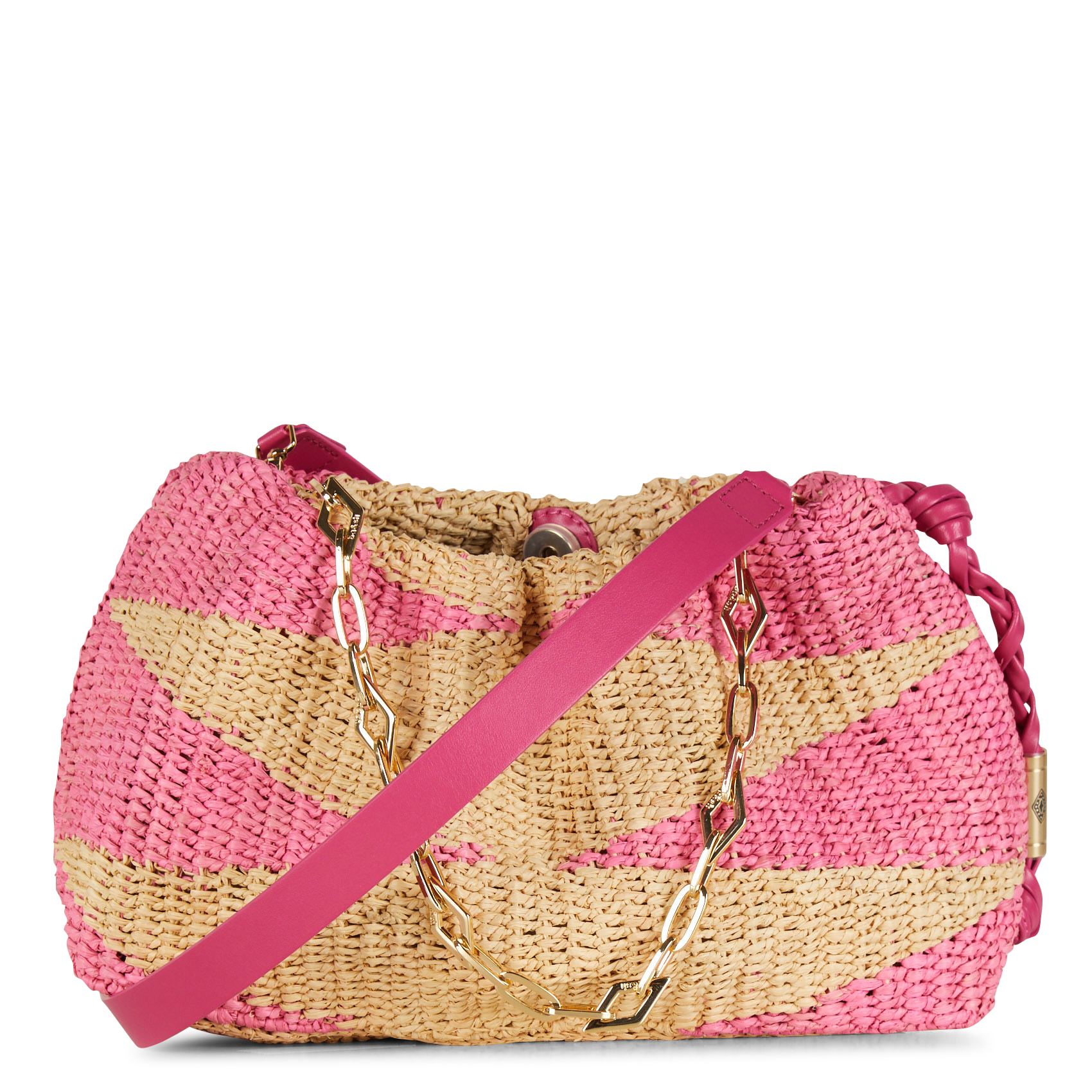 JUNE - Sac à main en raphia | Rose