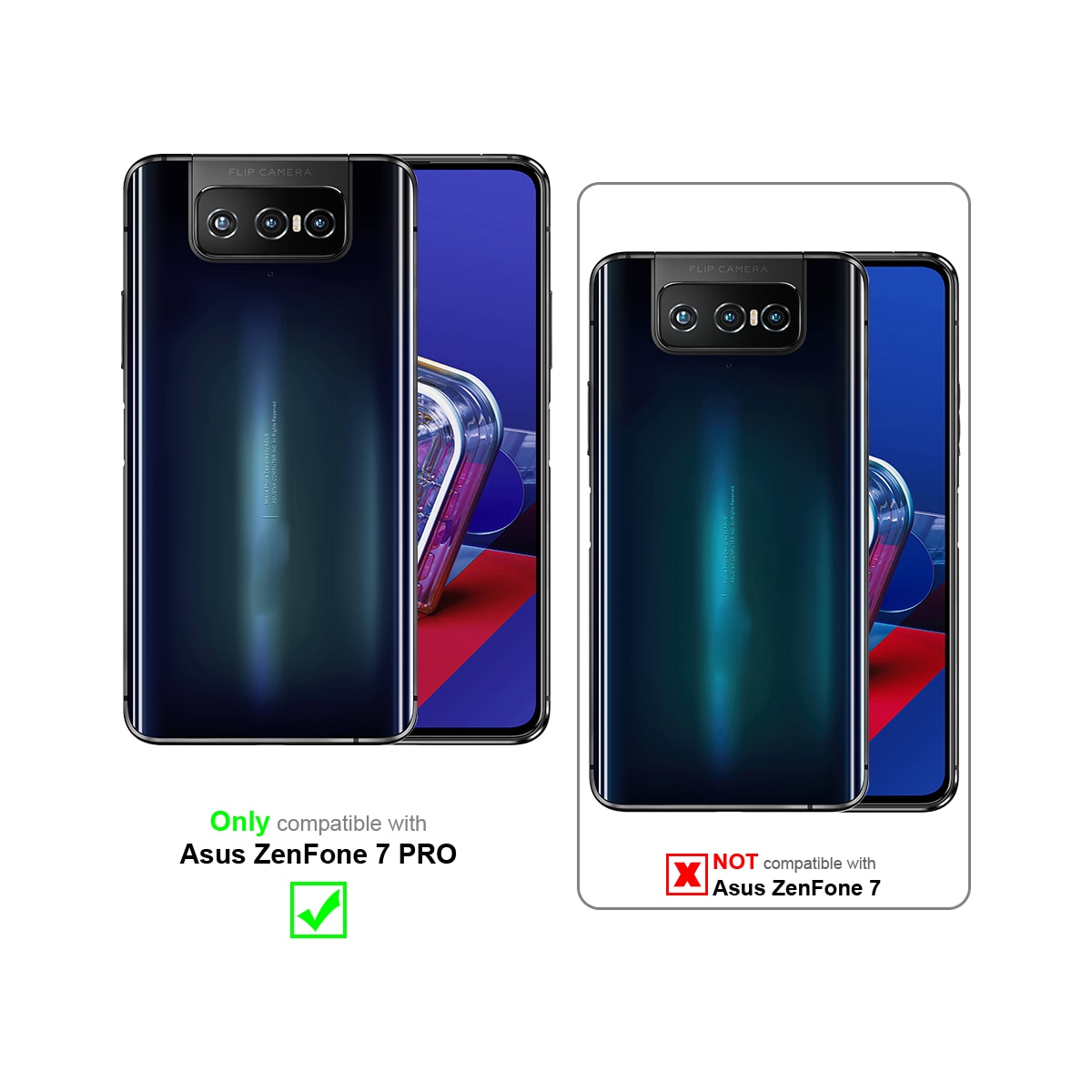 Asus ZenFone 7 PRO Skjermbeskytter Skärmskydd (svart)