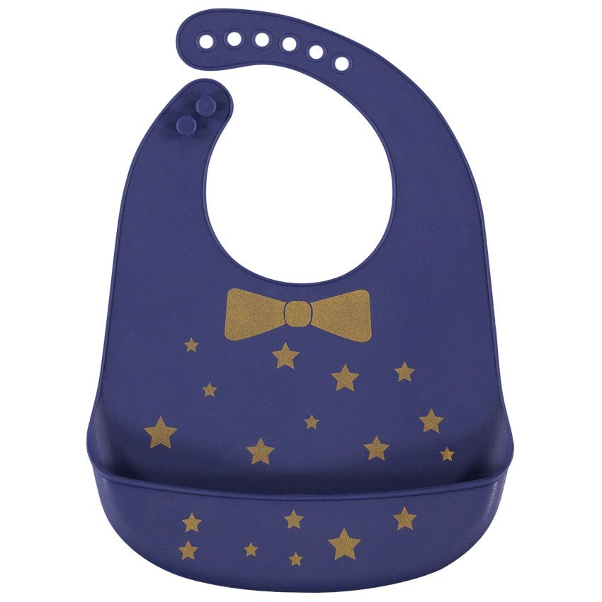 Bavoir en silicone Nuit Magique - Ours - Ecru