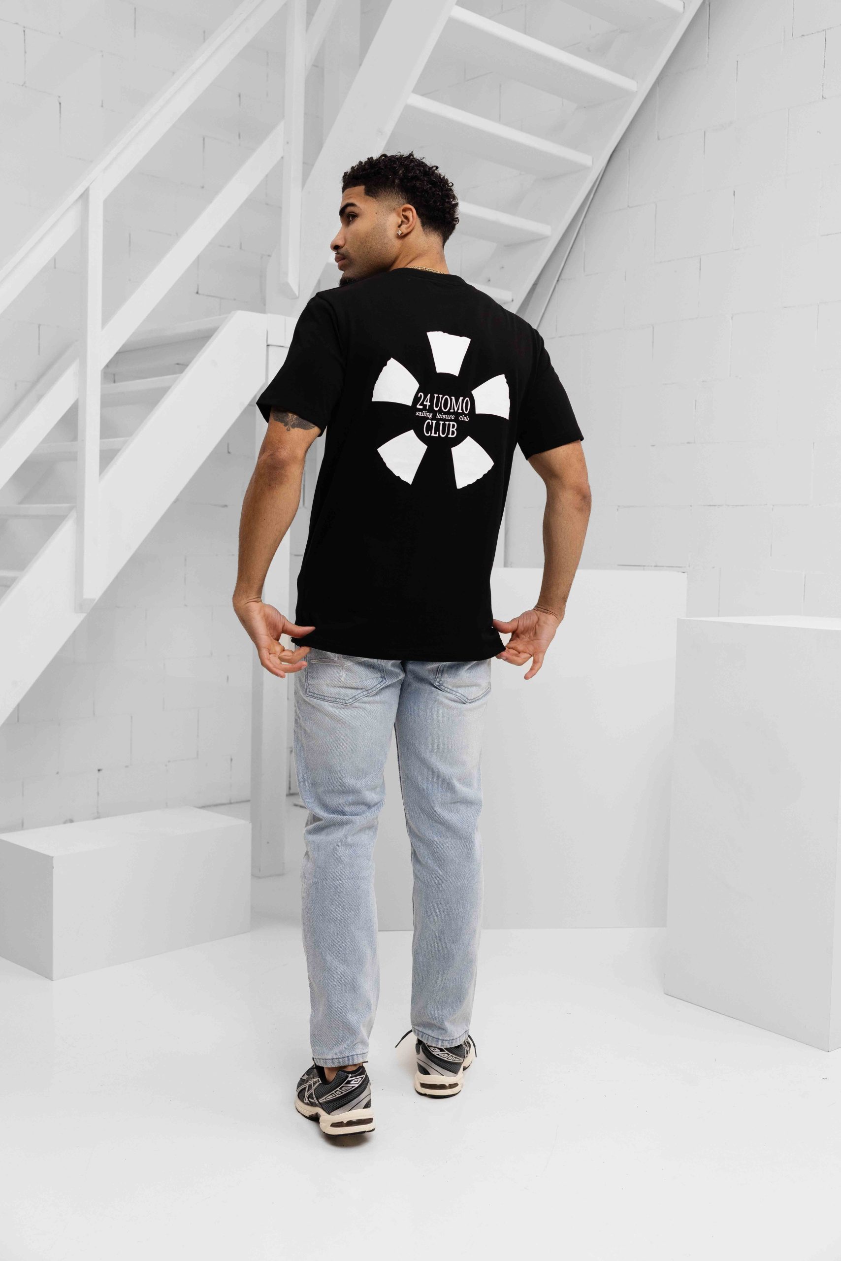 24 Uomo Leisure Club T-Shirt Heren Zwart
