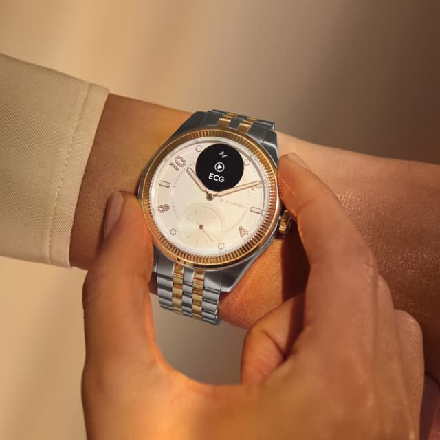 Withings ScanWatch Nova Brilliant hybridur 39 mm (guld)