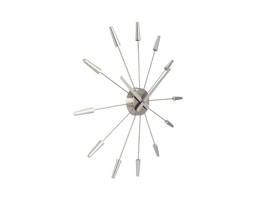 Plug Inn wandklok, zilver, Ø 58 cm