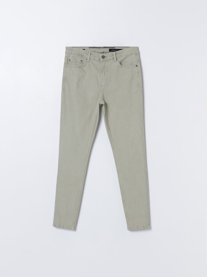 Calça jeans skinny colorida - Verde Oliva