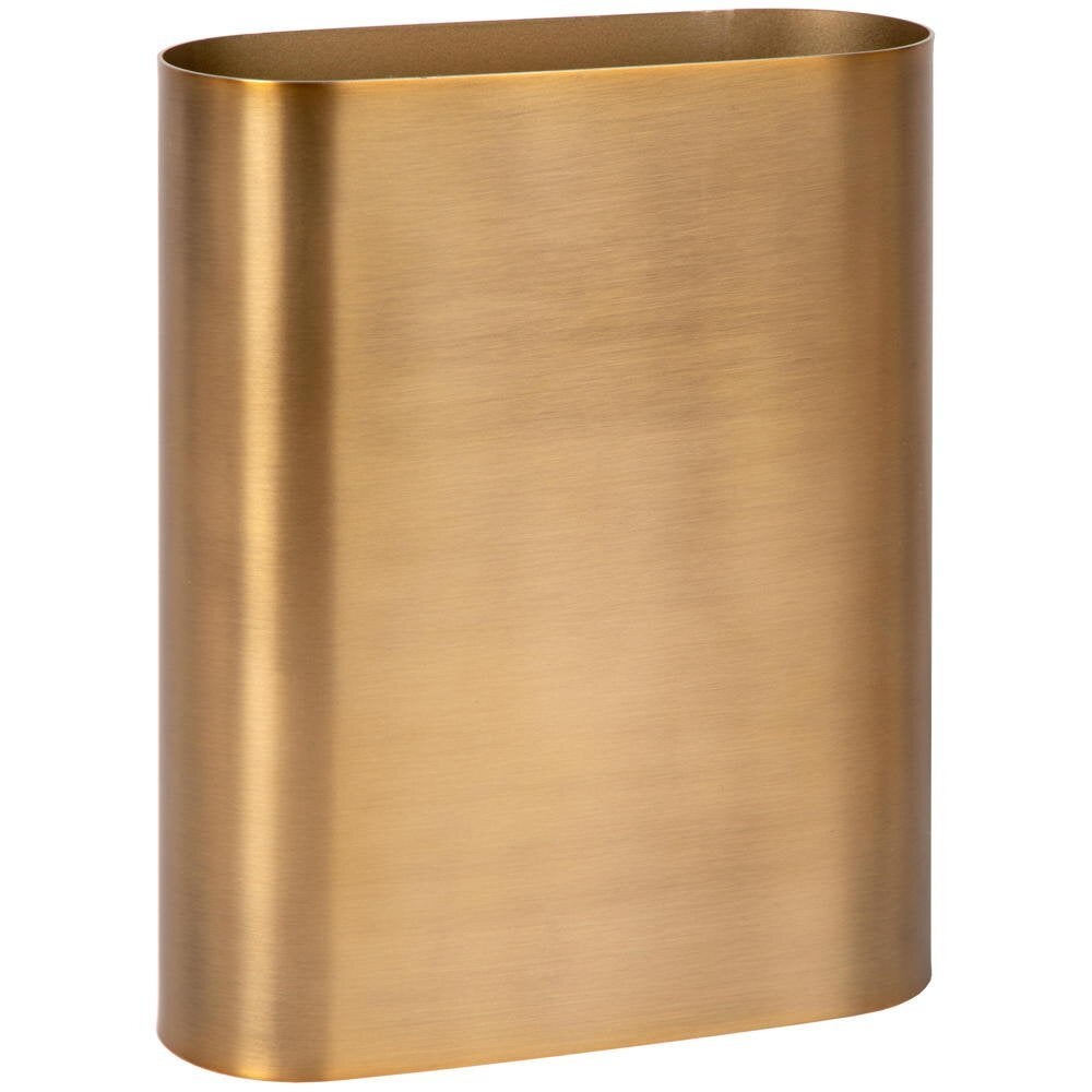 Wandlamp Ovalis in mat messing, E14, 2-lichts