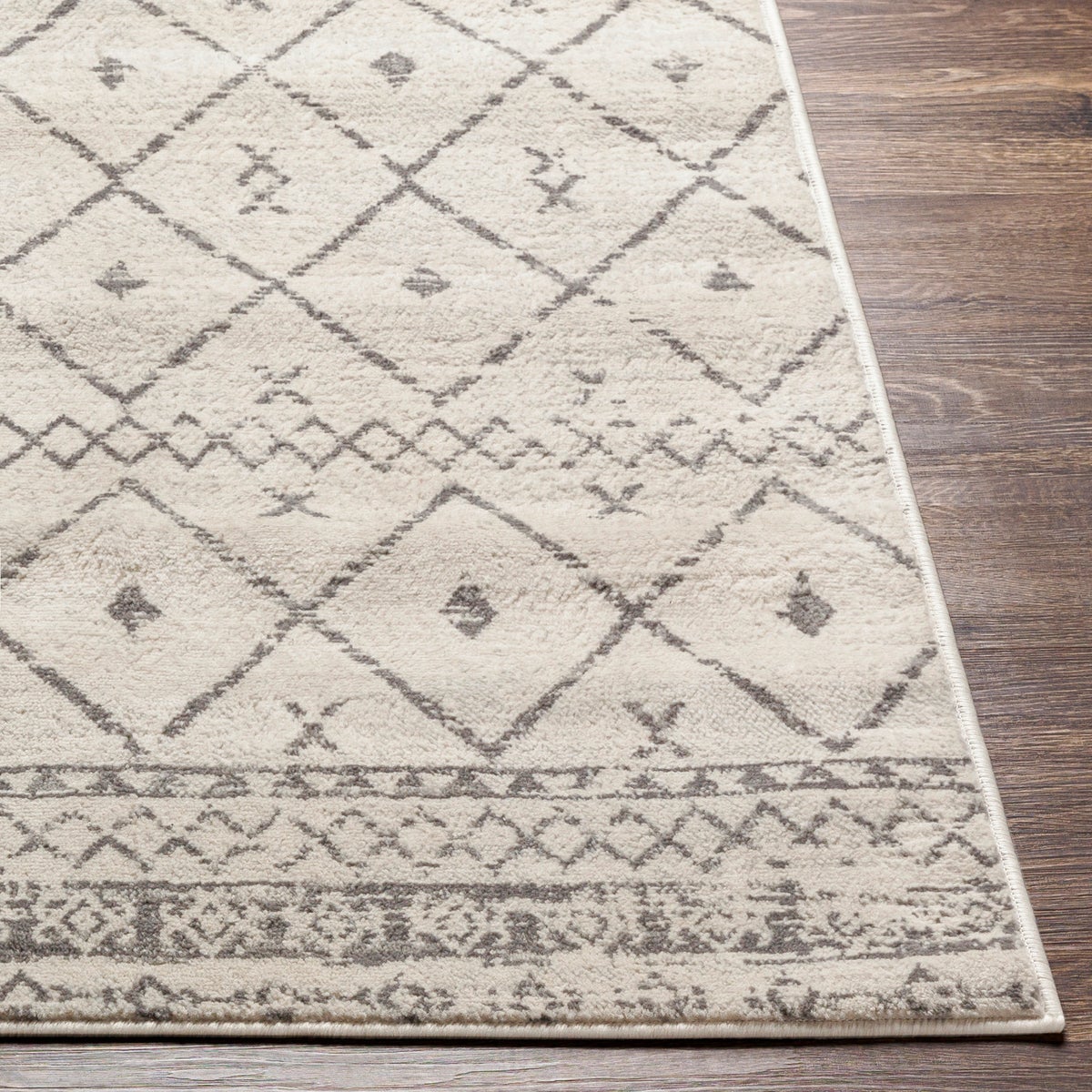 Berber Etnisch Tapijt Wit/Grijs 80x150 cm MYA