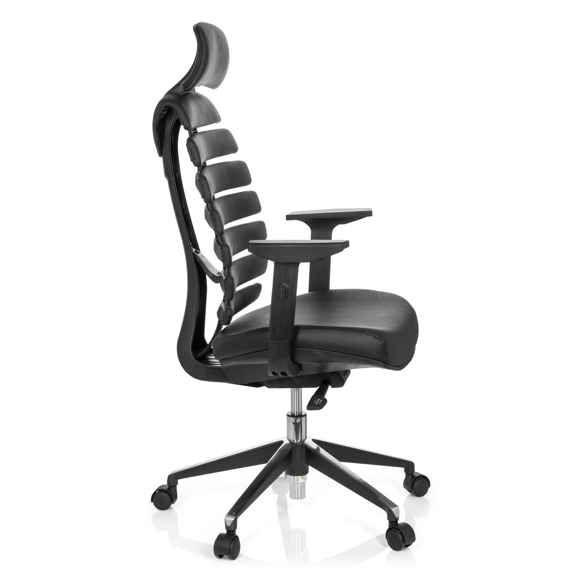 Profi Bürostuhl ERGO LINE II PRO Leder mit Armlehnen (höhenverstellbar) hjh OFFICE
