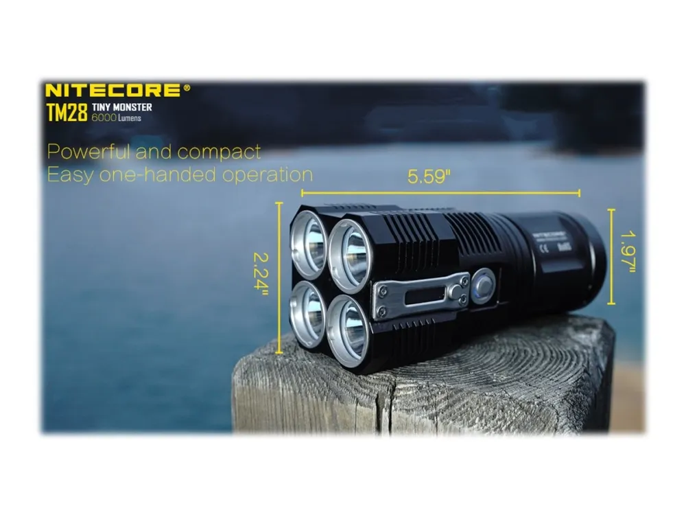 NITECORE Tiny Monster TM28 - Taktisk lommelygte - LED - hvidt lys