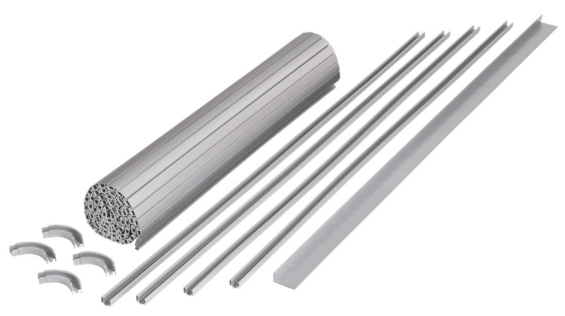 Rollladentür-Komplettset - Silber