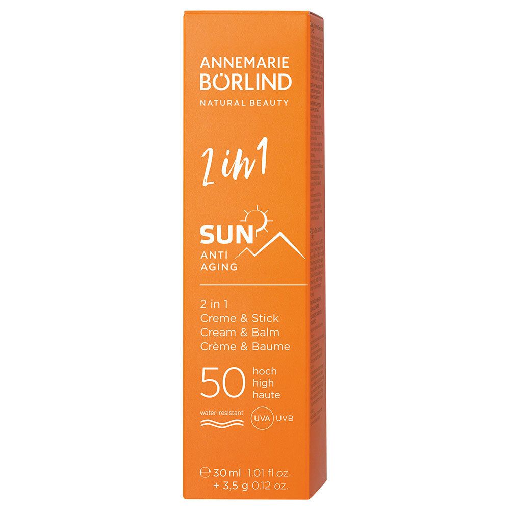ANNEMARIE BÖRLIND SUN ANTI AGING 2 in 1 Sonnen-Creme & Stick LSF 50