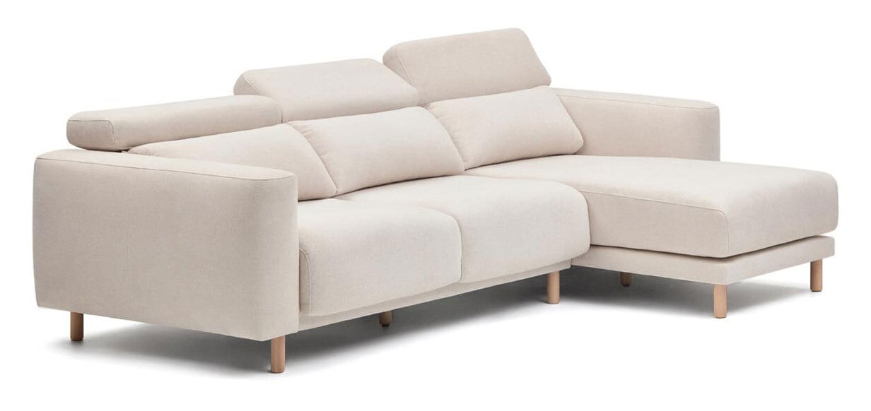 Kave Home Ecksofa SINGA naturweiß