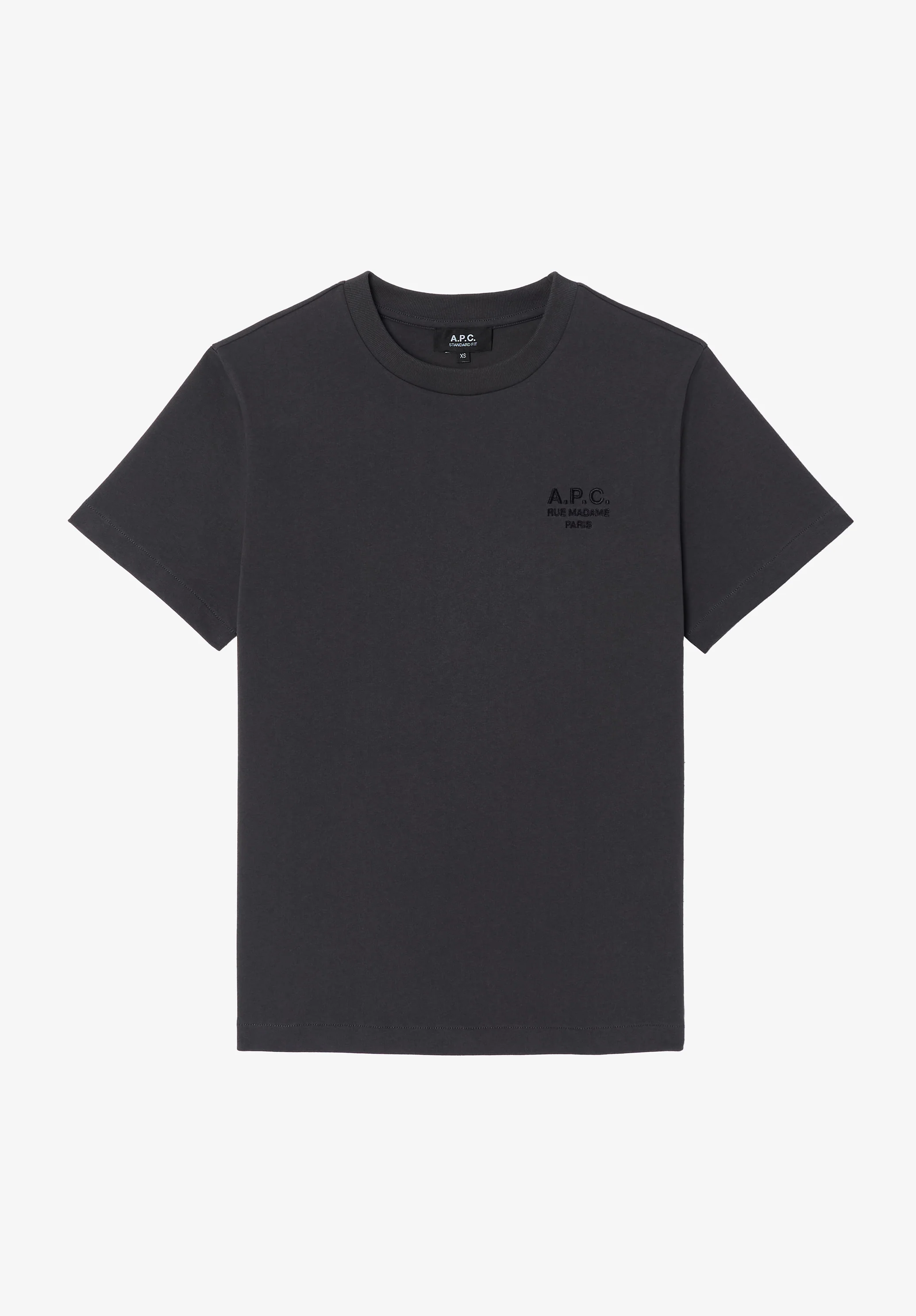 t-shirt standard rue madame GOTS - Faux noir/noir