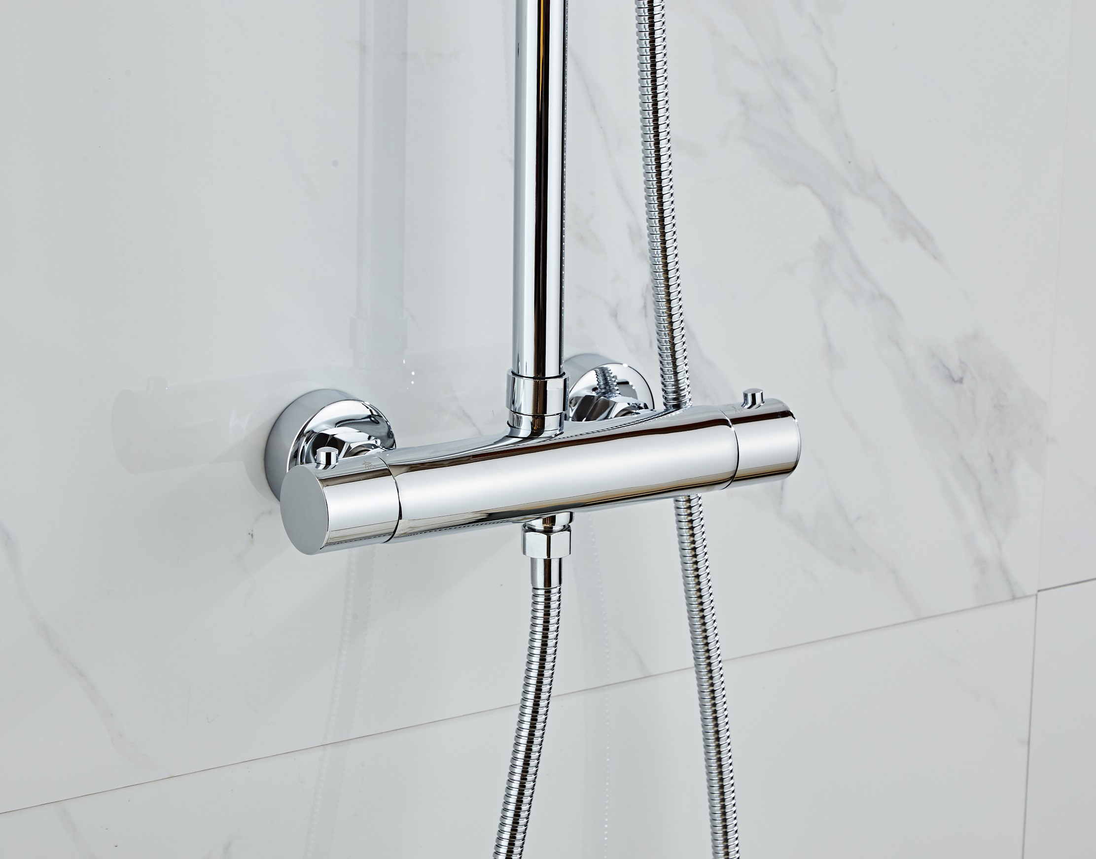 Saniclear Talpa opbouw regendouche chroom 30cm hoofddouche staafhanddouche