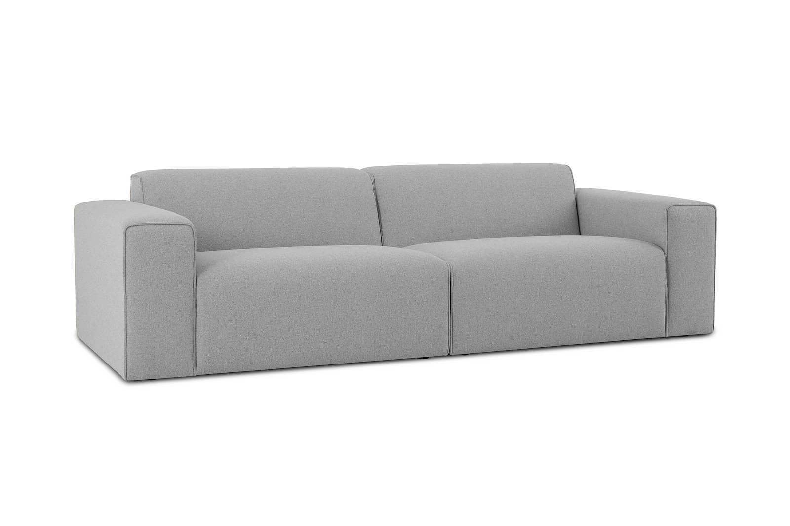 Styl 3-seter duo puter Tekstil Lombardo 3 Grey med sorte ben.
