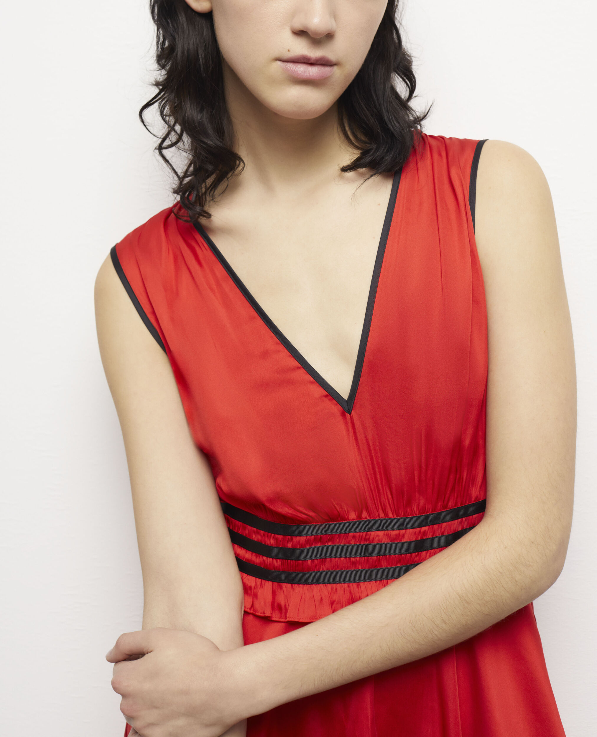 Robe courte rouge