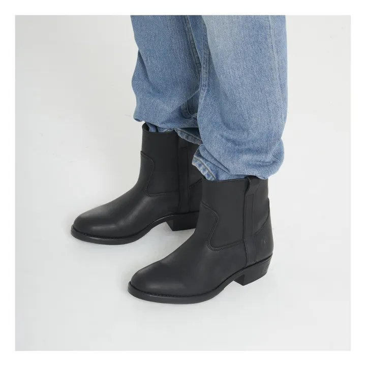 La Botte Gardiane Bottines Tiers Gardian Cuir Gras | Noir
