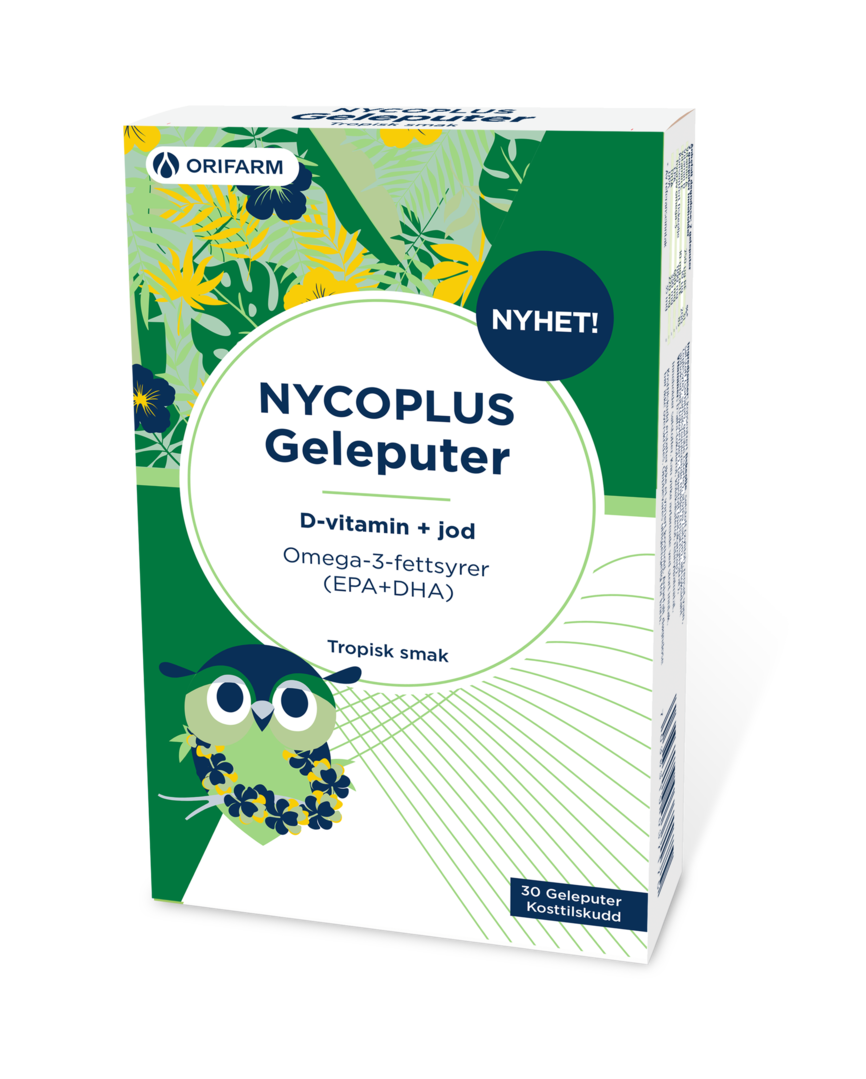 Nycoplus Omega-3 geleputer med tropisk smak 30 stk