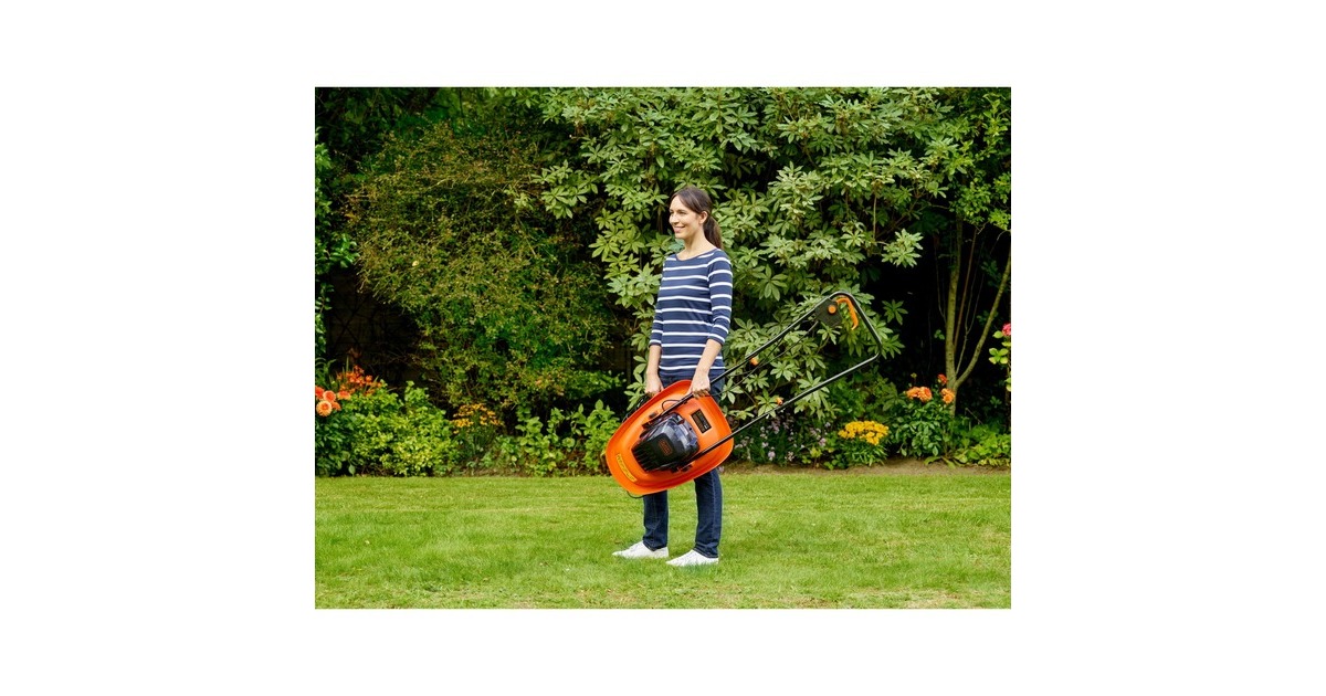 BLACK+DECKER1200W 30cm zweefmaaier grasmaaier  (Oranje/zwart)